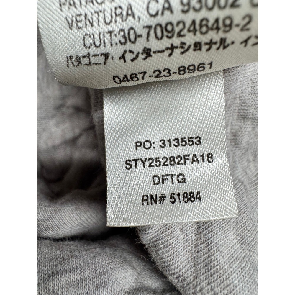 Patagonia Organic Cotton Quilt Snap-T Pullover Grey Orange Women Large - Picture 7 of 7
